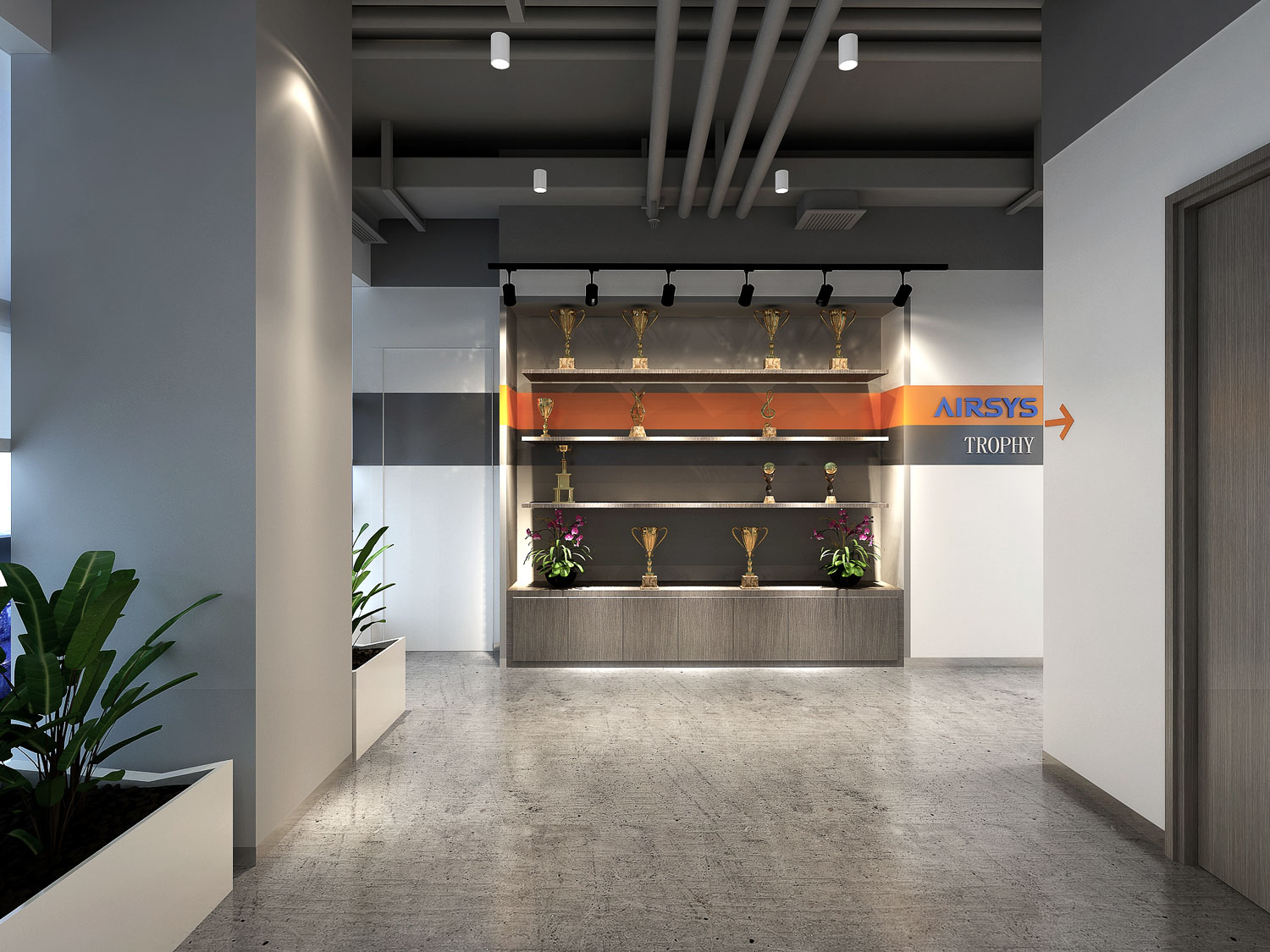 阿尔西办公室-展示区_AM设计装饰